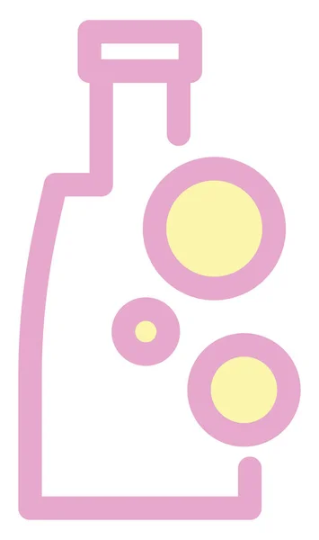 粉红婴儿奶瓶 白色背景 — 图库矢量图片