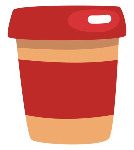 Bir Fincan Kahve Resim Vektör Beyaz Arka Planda — Stok Vektör