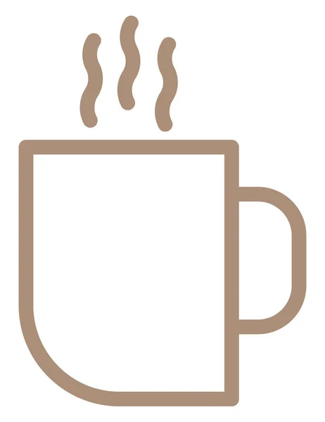 Forró Csésze Kávé Illusztráció Vektor Fehér Alapon — Stock Vector