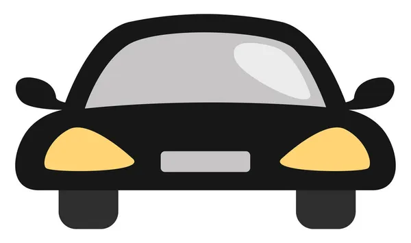 Mooie Zwarte Auto Illustratie Vector Een Witte Achtergrond — Stockvector