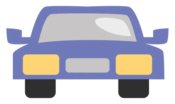 Mooie Paarse Auto Illustratie Vector Een Witte Achtergrond — Stockvector