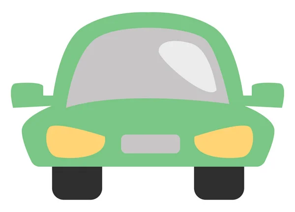 Lime Πράσινο Αυτοκίνητο Εικονογράφηση Διάνυσμα Λευκό Φόντο — Διανυσματικό Αρχείο