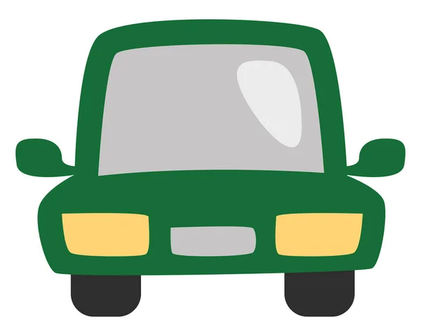 Auto Verde Scuro Illustrazione Vettore Sfondo Bianco — Vettoriale Stock