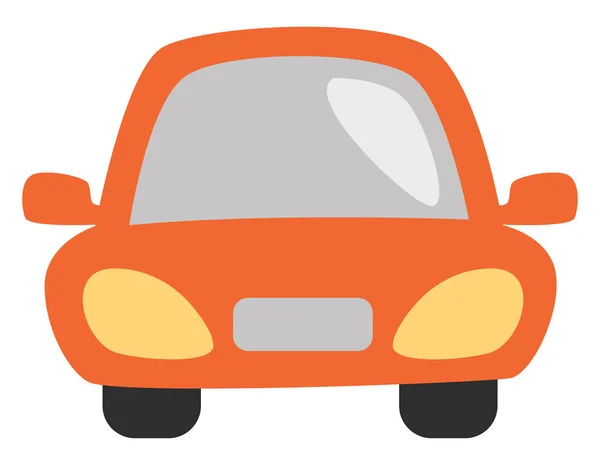 Bright Orange Car Illustration Vector White Background — Stock Vector