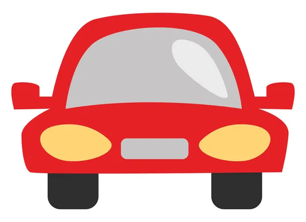 Auto Rossa Brillante Illustrazione Vettore Sfondo Bianco — Vettoriale Stock