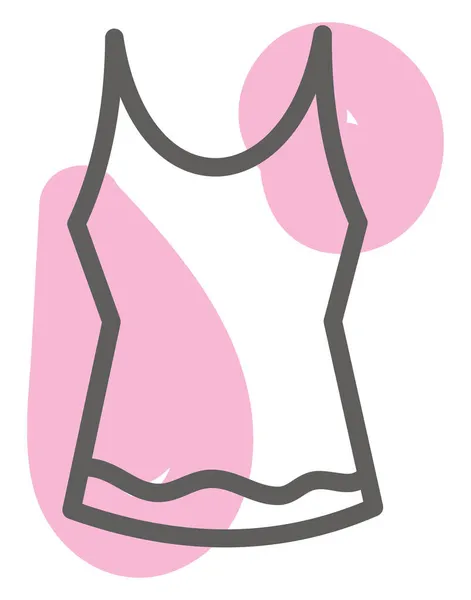 Blusa Rosa Ilustración Vector Sobre Fondo Blanco — Archivo Imágenes Vectoriales