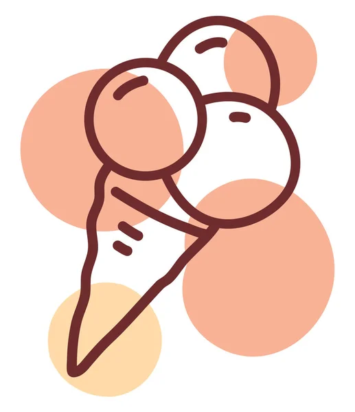 白色背景下的圆形冰淇淋 — 图库矢量图片