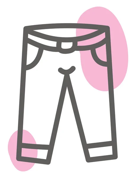 Roze Jeans Illustratie Vector Een Witte Achtergrond — Stockvector