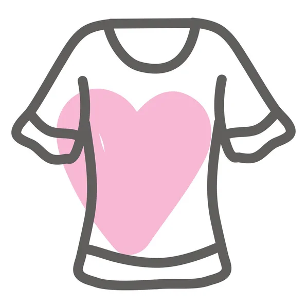Roze Tshirt Illustratie Vector Een Witte Achtergrond — Stockvector