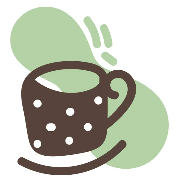 Becher Für Schwarzen Kaffee Illustration Vektor Auf Weißem Hintergrund — Stockvektor