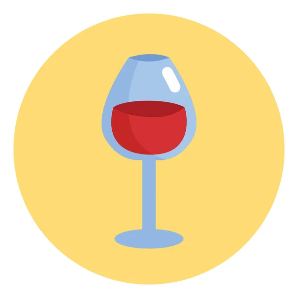 Vin Rouge Verre Illustration Vecteur Sur Fond Blanc — Image vectorielle