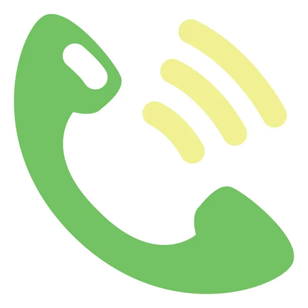 Green Phone Call Illustration Vector White Background — Stock Vector