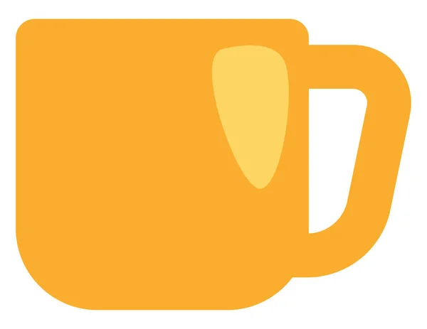 Tasse Jaune Illustration Vecteur Sur Fond Blanc — Image vectorielle