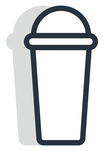 Weißer Plastikbecher Illustration Vektor Auf Weißem Hintergrund — Stockvektor