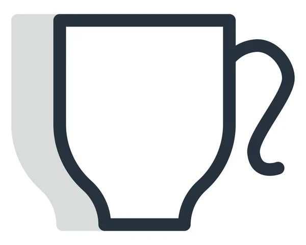 Café Copo Branco Ilustração Vetor Fundo Branco —  Vetores de Stock