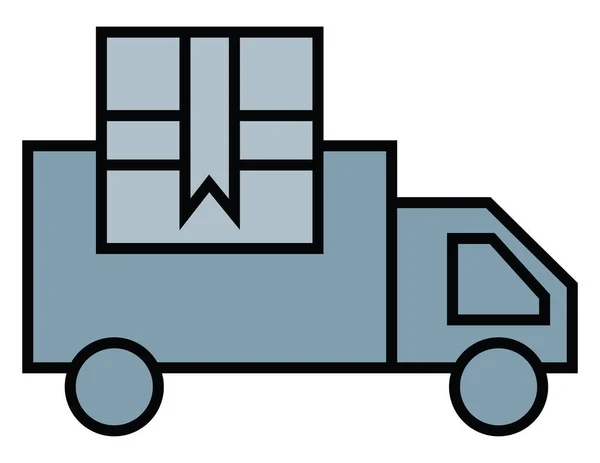 Dodávka Kamion Ilustrace Vektor Bílém Pozadí — Stockový vektor