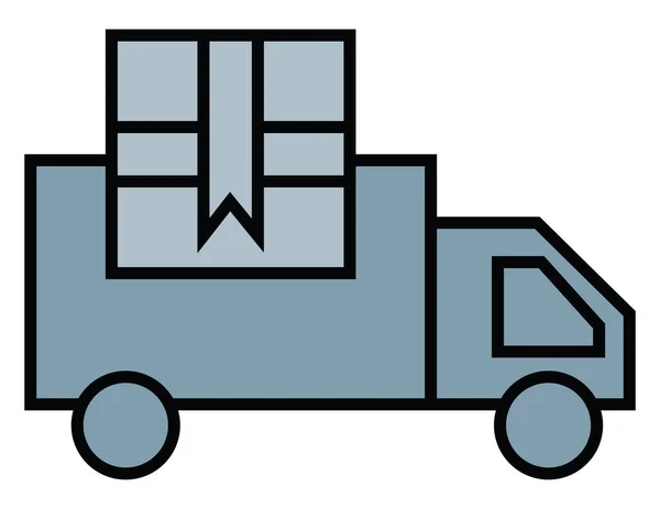 Levering Vrachtwagen Illustratie Vector Een Witte Achtergrond — Stockvector