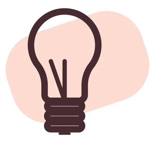 School Lightbulb Illustration Vector White Background — Stock Vector