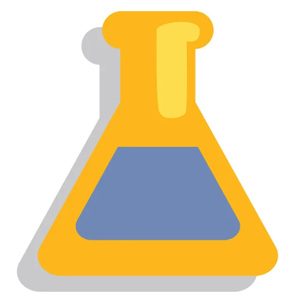 Garrafa Química Ilustração Vetor Sobre Fundo Branco — Vetor de Stock