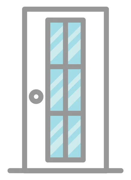 Pintu Kaca Modern Ilustrasi Vektor Pada Latar Belakang Putih - Stok Vektor