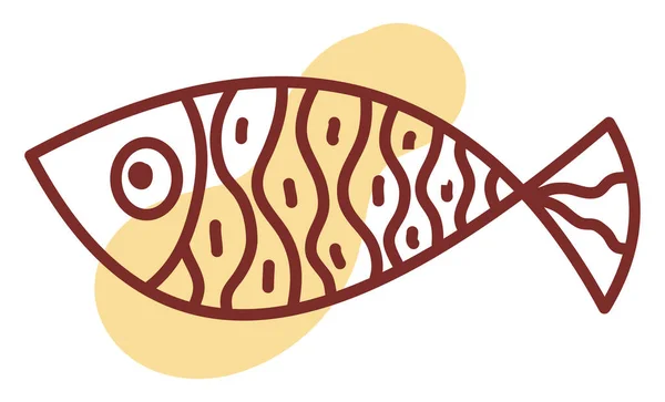 Meeresgoldfisch Illustration Vektor Auf Weißem Hintergrund — Stockvektor