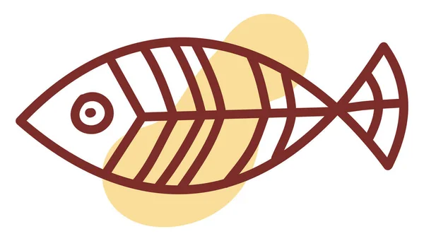 Tropikalna Żółta Ryba Ilustracja Wektor Białym Tle — Wektor stockowy