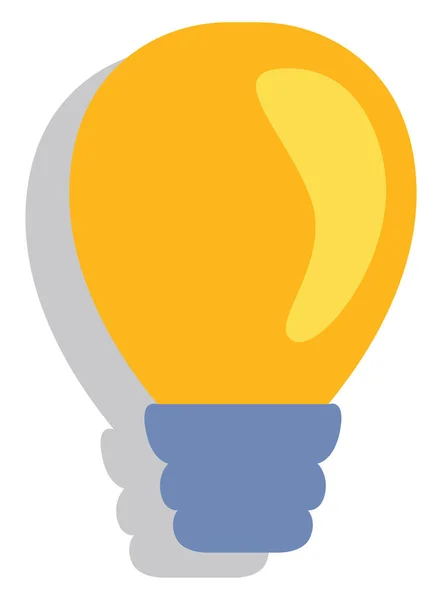 Yellow Lightbulb Illustration Vector White Background — Stock Vector