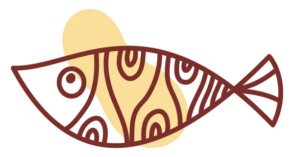 Ozean Goldfisch Illustration Vektor Auf Weißem Hintergrund — Stockvektor