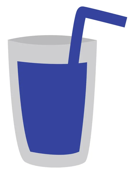 Cóctel Vitaminas Azul Ilustración Vector Sobre Fondo Blanco — Vector de stock