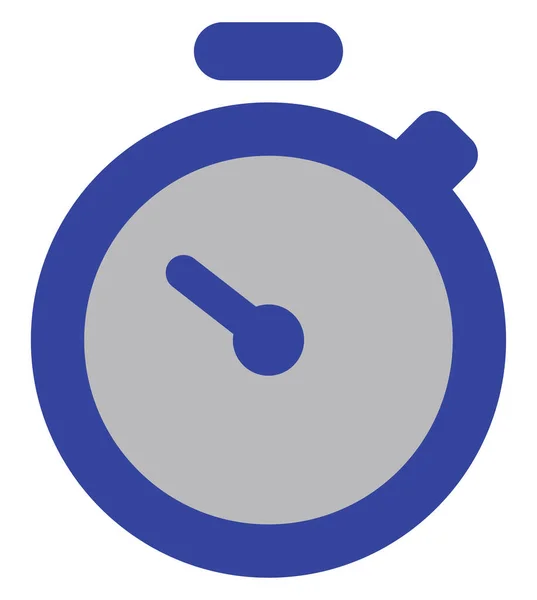 Reloj Despertador Azul Ilustración Vector Sobre Fondo Blanco — Archivo Imágenes Vectoriales