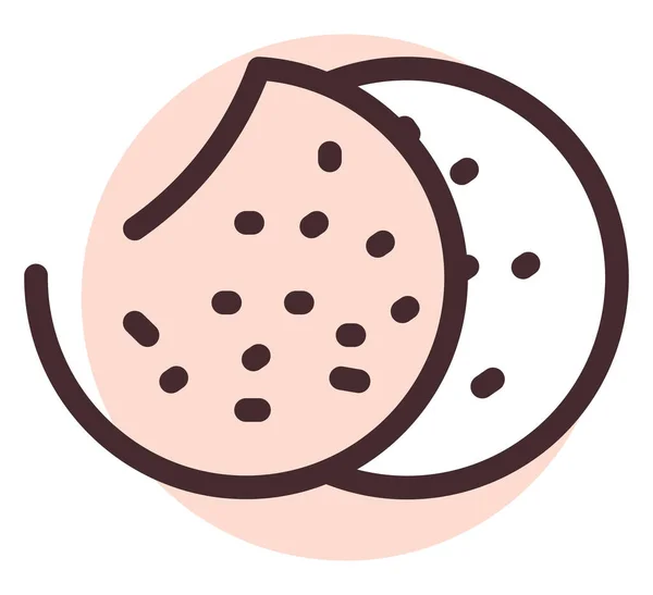 甜饼干 白色背景 — 图库矢量图片