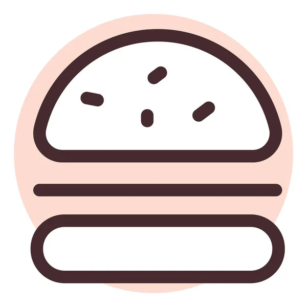 Köstlicher Hamburger Illustration Vektor Auf Weißem Hintergrund — Stockvektor