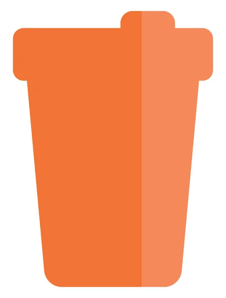 Orange Plastikbecher Kaffee Illustration Vektor Auf Weißem Hintergrund — Stockvektor