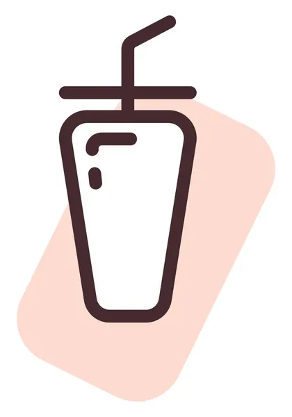 Cocktaildrank Glas Illustratie Vector Een Witte Achtergrond — Stockvector