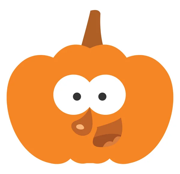 Calabaza Asustada Ilustración Vector Sobre Fondo Blanco — Archivo Imágenes Vectoriales