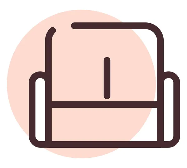 Pinkfarbenes Sofa Illustration Vektor Auf Weißem Hintergrund — Stockvektor