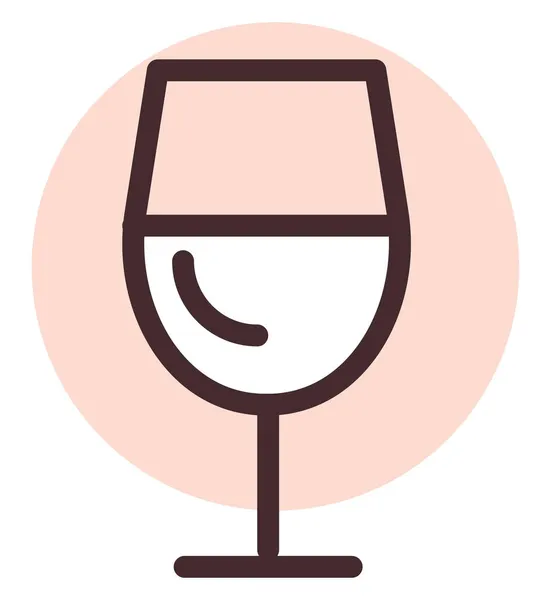Ποτήρι Λευκού Κρασιού Εικονογράφηση Διάνυσμα Λευκό Φόντο — Διανυσματικό Αρχείο