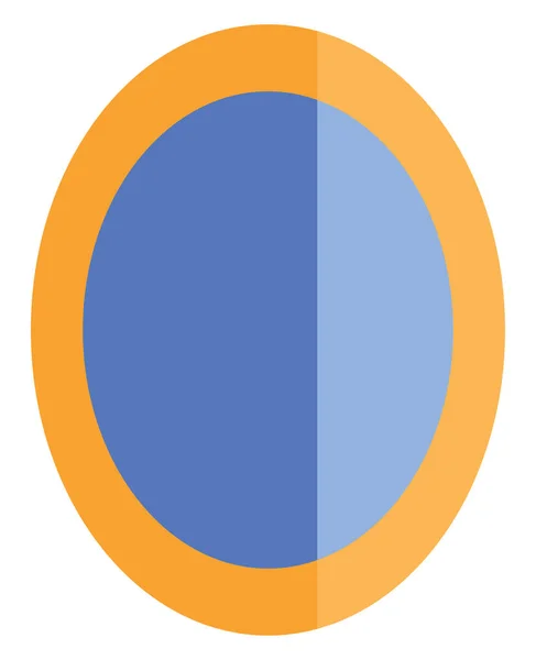 Gele Cirkel Spiegel Illustratie Vector Een Witte Achtergrond — Stockvector