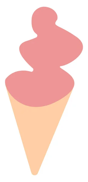 コーン イラスト ベクトル 白い背景のアイスクリーム — ストックベクタ