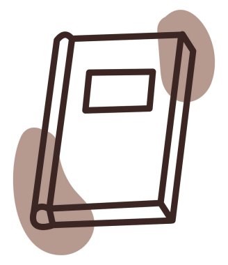 Hippi kitabı, illüstrasyon, vektör, beyaz arka plan.