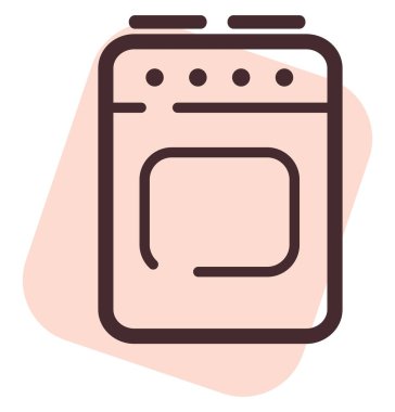 Elektrikli fırın, illüstrasyon, vektör, beyaz arka planda.