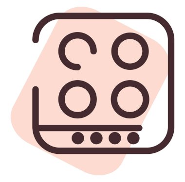 Elektronik soba, illüstrasyon, vektör, beyaz arka planda..