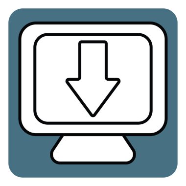 Beyaz arkaplandaki bilgisayar güncellemesi, illüstrasyon, vektör.