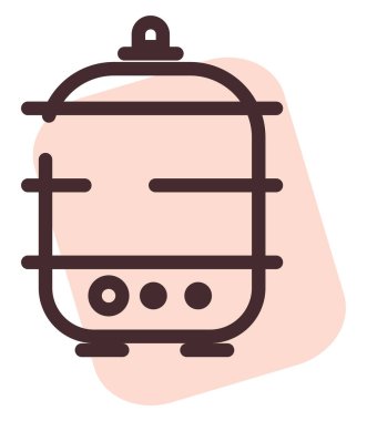 Elektronik buharlı gemi, illüstrasyon, vektör, beyaz arka planda..