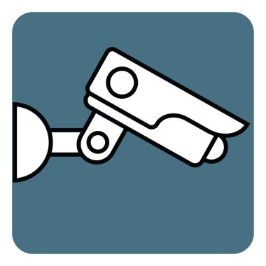 Güvenlik kameraları, illüstrasyon, vektör, beyaz arka planda..