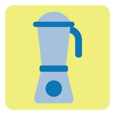 Beyaz arkaplanda mutfak blenderi, illüstrasyon, vektör.