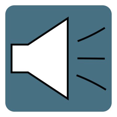 Beyaz arkaplanda ses, illüstrasyon, vektör..