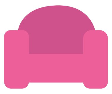 Anaokulu pembe lazımlığı, illüstrasyon, vektör, beyaz arka planda..