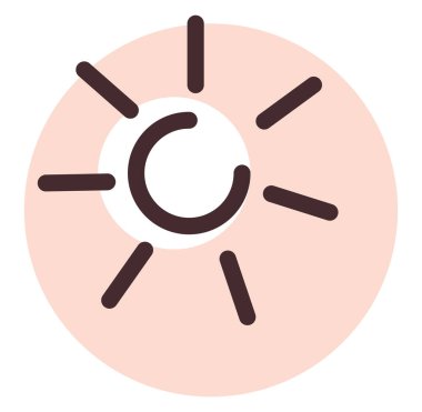 Beyaz arkaplanda yüksek telefon parlaklığı, illüstrasyon, vektör.