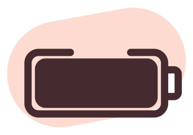 Batarya tamamen dolu, beyaz arkaplan üzerinde illüstrasyon, vektör.